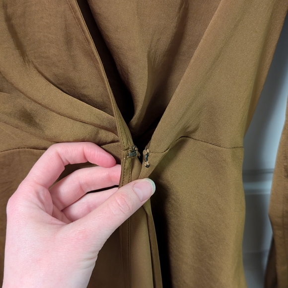 Elegant Mustard Wrap Top - Picture 7 of 13